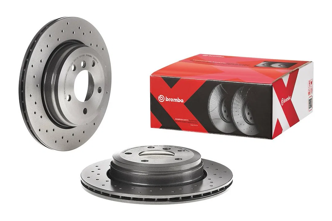 0994251XC02 – BREMBO Brake Rotor, Vented Cross Drilled One Piece Design Wheel Bolt Pattern 5 x 120 Millimeter 320 Mil...